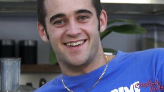 Hairy lad Bezza gets man wank by Kev