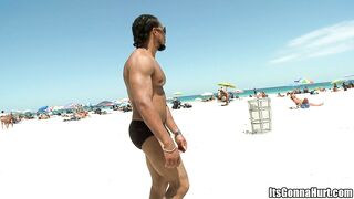 Beach day ass fucking