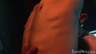 Suspended Boy Fucked & Facialized In the Dungeon